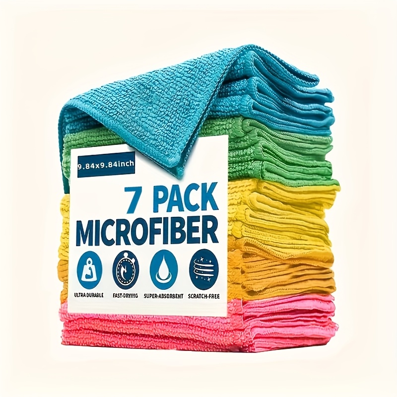 TEMU 7/14/27pcs Set Of Multi-functional Cleaning Cloths In Random Colors, Reusable Quick-dry Towels, Absorbent Cloths For Home Use In Kitchen, Living