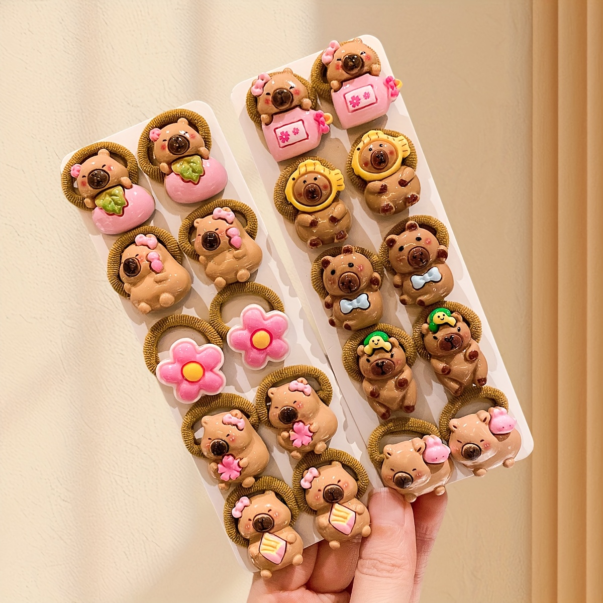10/20 Colorful And Cute Capybara Hair Ties for Girls