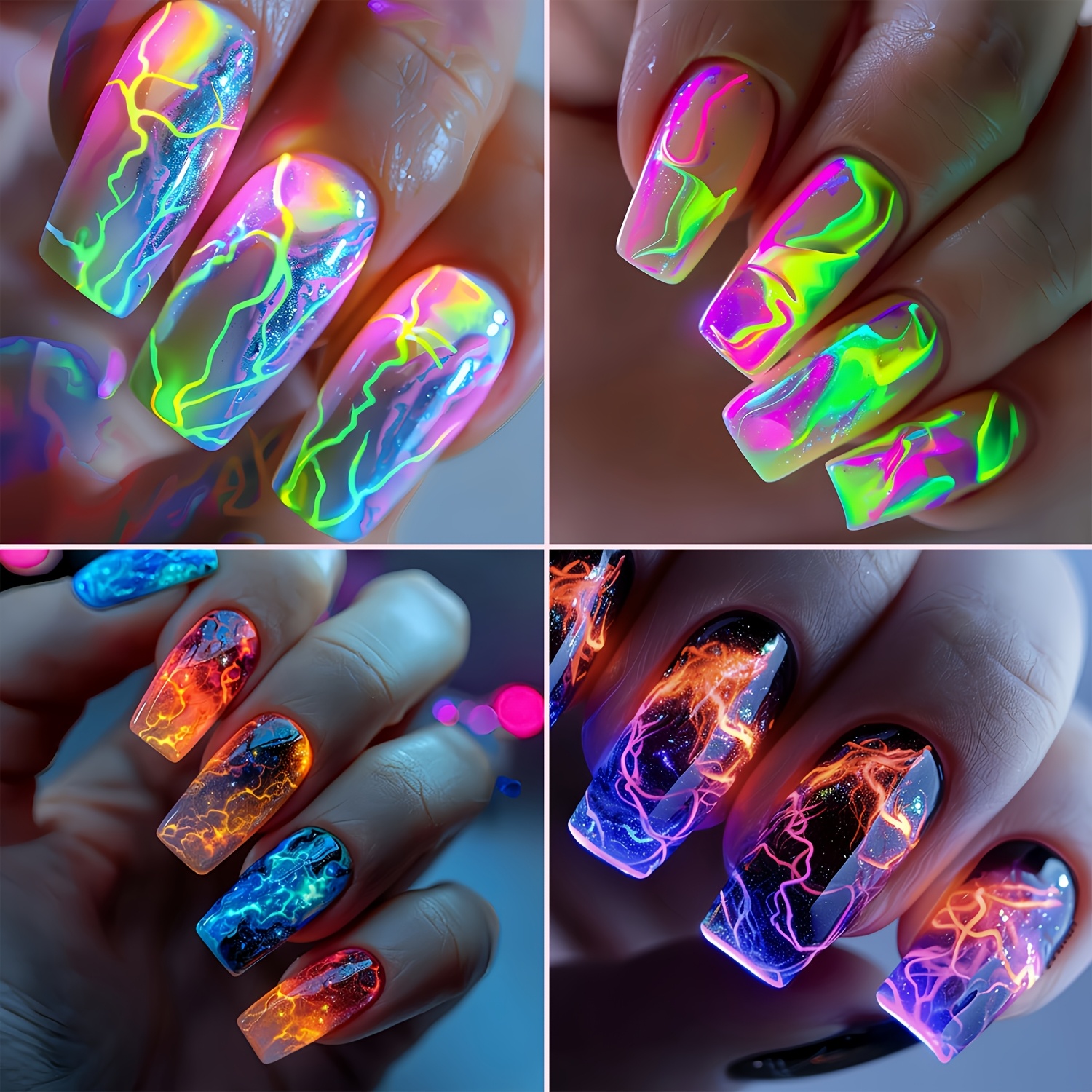 Summer Glow In Dark Nail Designs Summer Glow In The Dark Fake