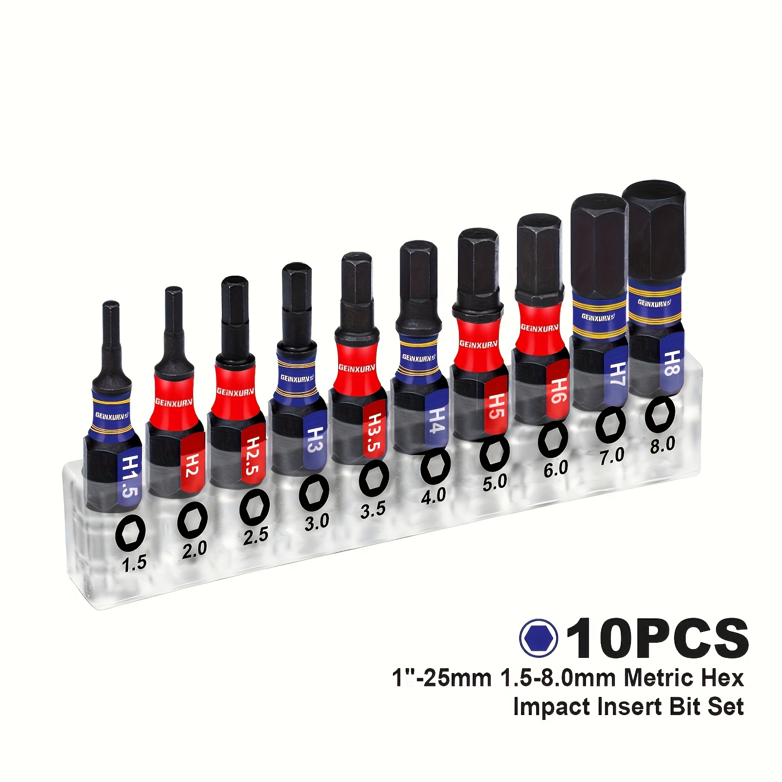 

Christmas , With Better Prices, 10/20/21pcs Set Of 1"-25mm .5-8.0mm Metric Hex Impact Screwdriver Set.