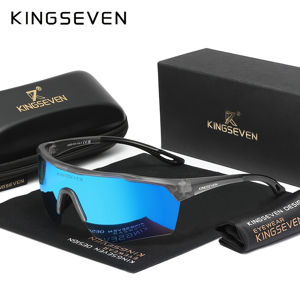 Kingseven Semi-rimless Men's, Featuring Soft Silicone Nose Pads For Extremely Comfortable Wear. Ideal For,, Activities, And, And A For Holiday Gifts