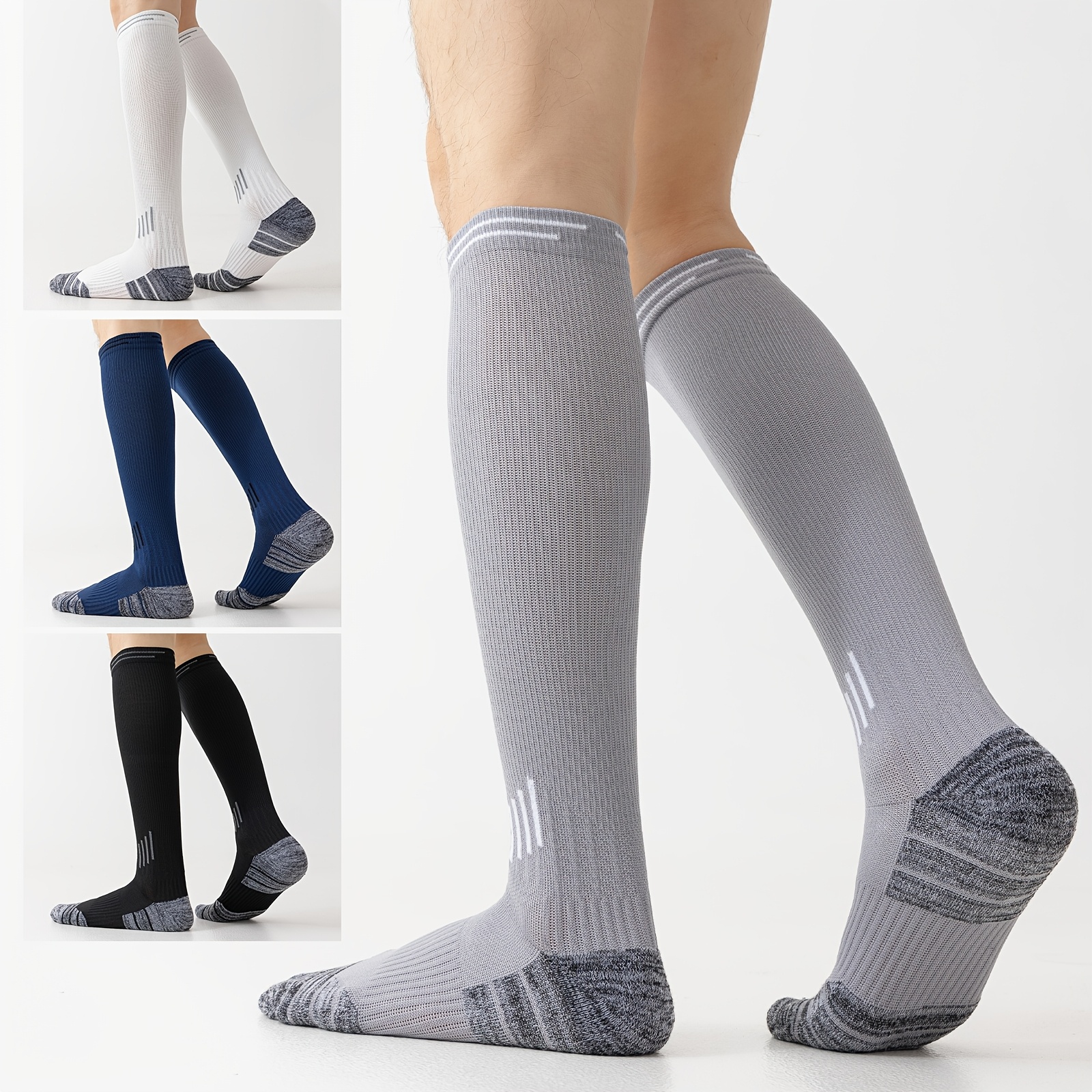 4 Pairs Compression Socks For Circulation Support Compression Socks, Suit For Athletic, Daily, Travel, Running, Climbing, Hiking & Sport
