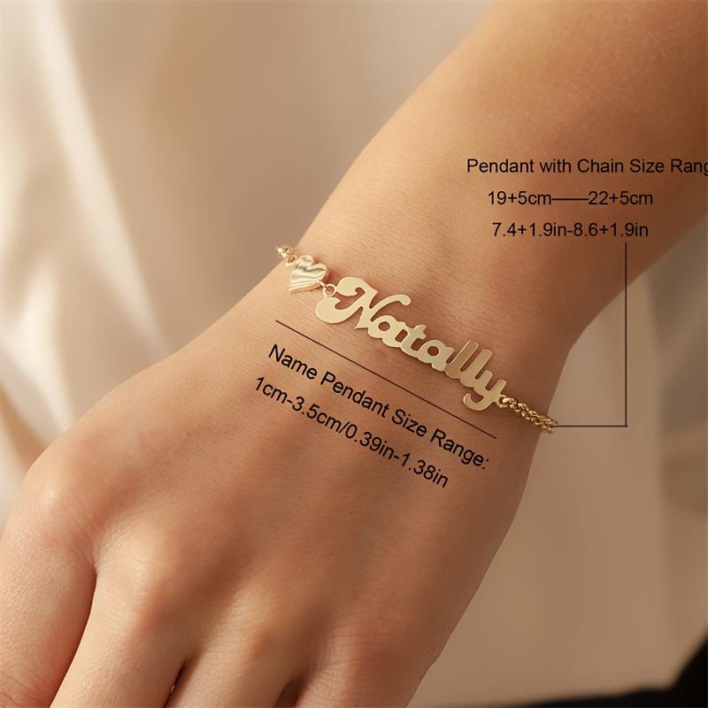 Personalized Minimalist Engraved Name Bracelet, Stainless Steel Gift