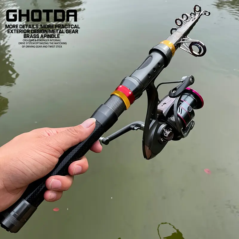 best telescoping fishing pole with storage 2-Pack 6.89FT Telescopic Rod Reel Combo Tackle Box Travel Carry Bag The ultimate fishing set up to keep you in the action no matter what freshwater you find Goture Telescoping Fishing Rods Portable