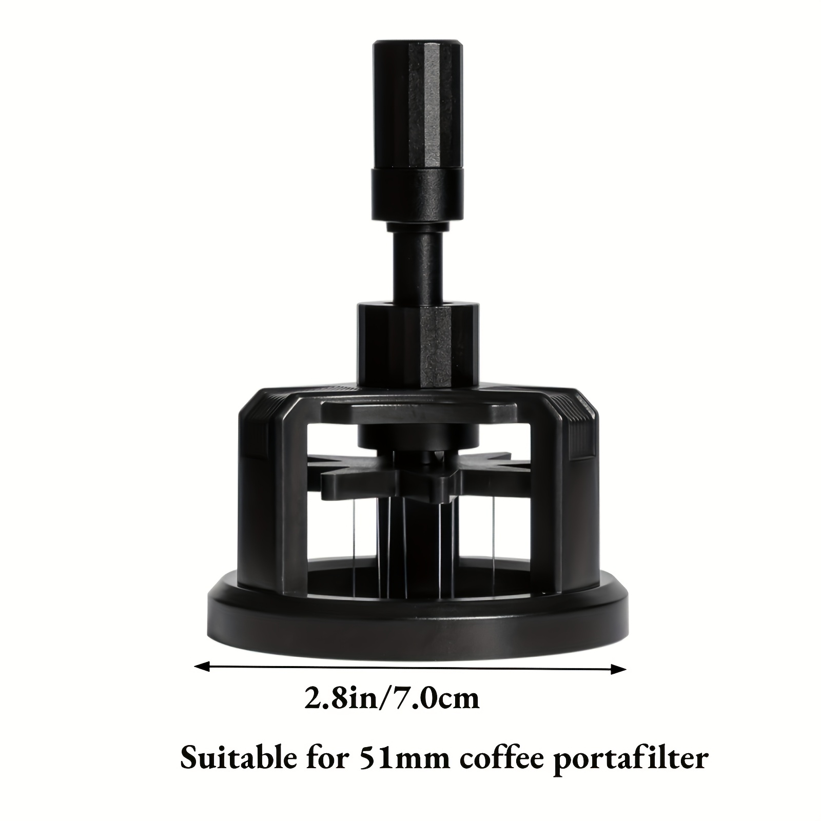 TEMU Adjustable Rotating Wdt Tool Espresso Stirrer Distributor Tool 304 Stainless Steel Needle Coffee Distributor Detachable Coffee Powder Stirrer