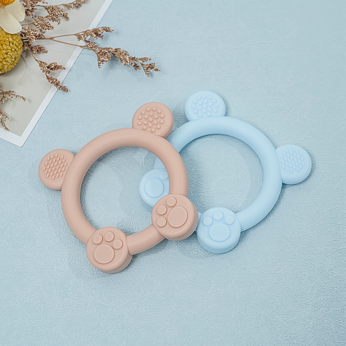 Silicone Baby Teether Animal Shapes Multifunctional Sensory Textures