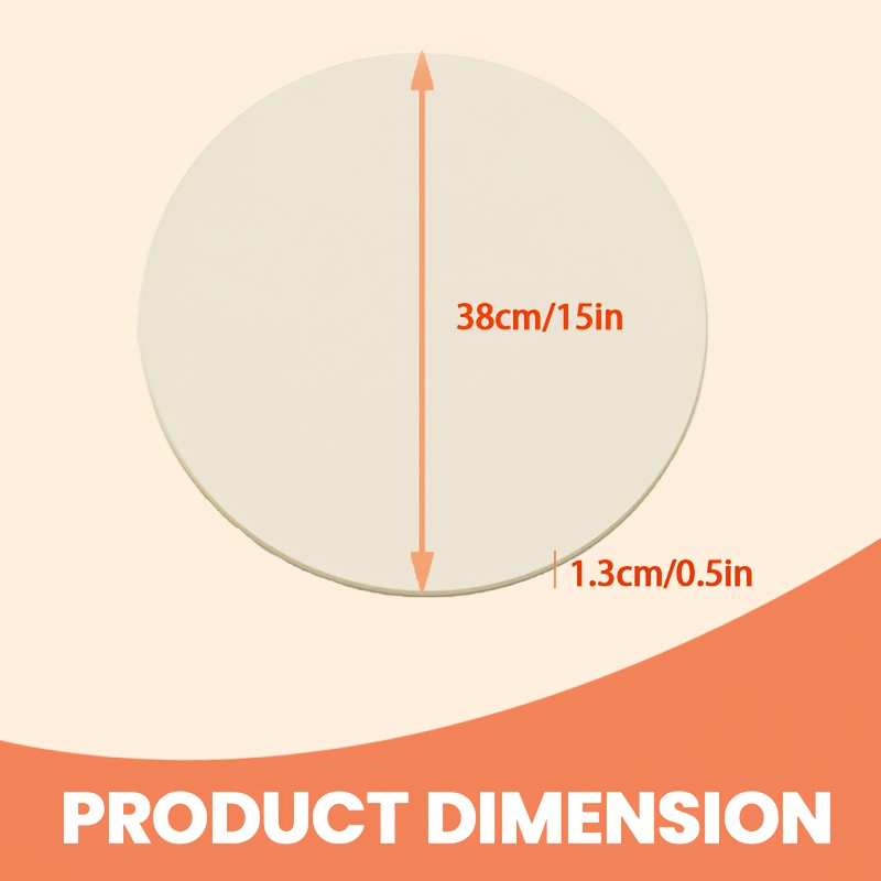 TEMU Pizza Stone, 13/15 Inch Heat-resistant And Impact-resistant Heavy-duty Baking Tray, Crack-resistant And Easy To Clean, Suitable For Oven Baking