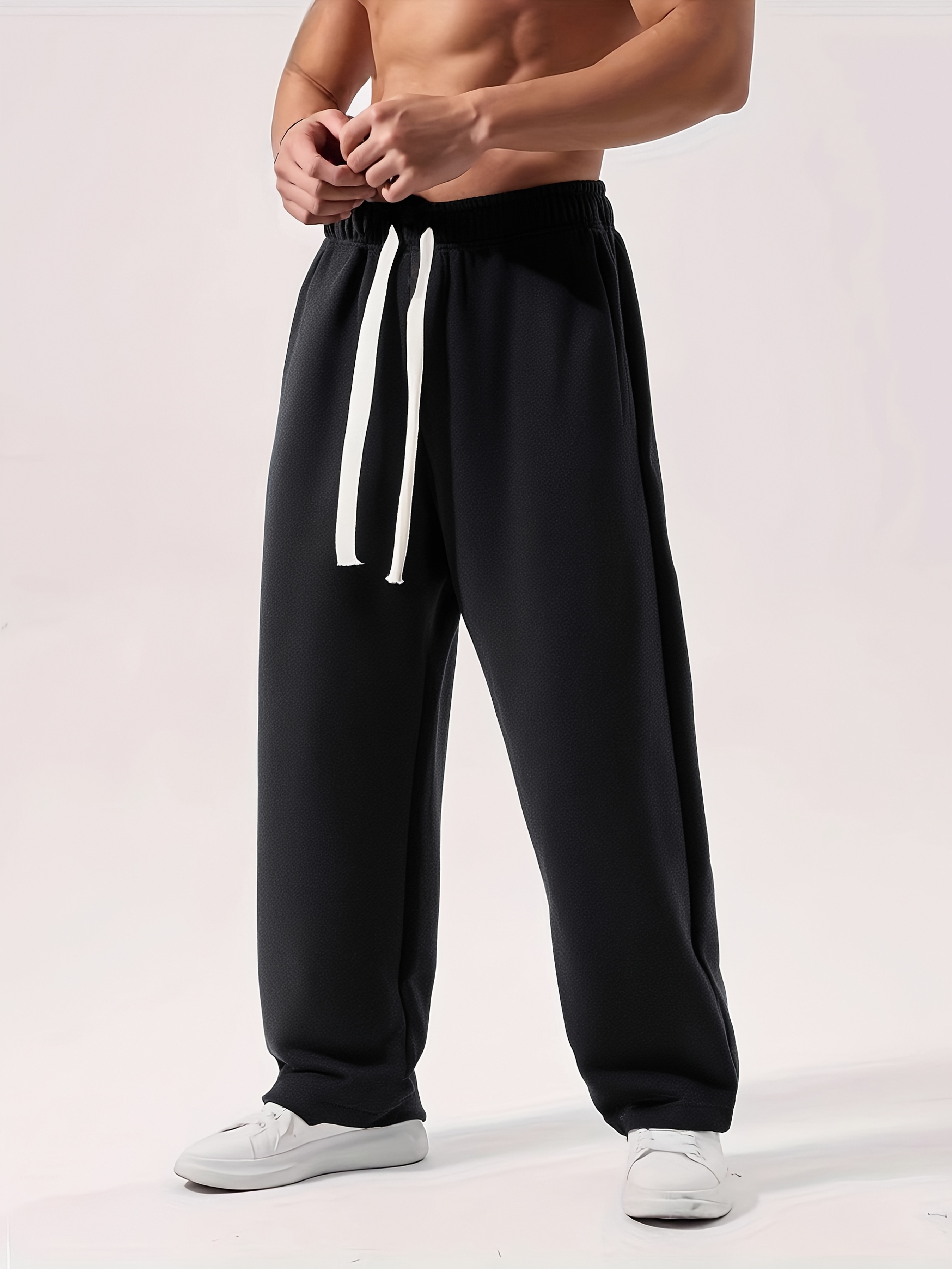 pantalones chándal color hombres poliéster Temu Colombia