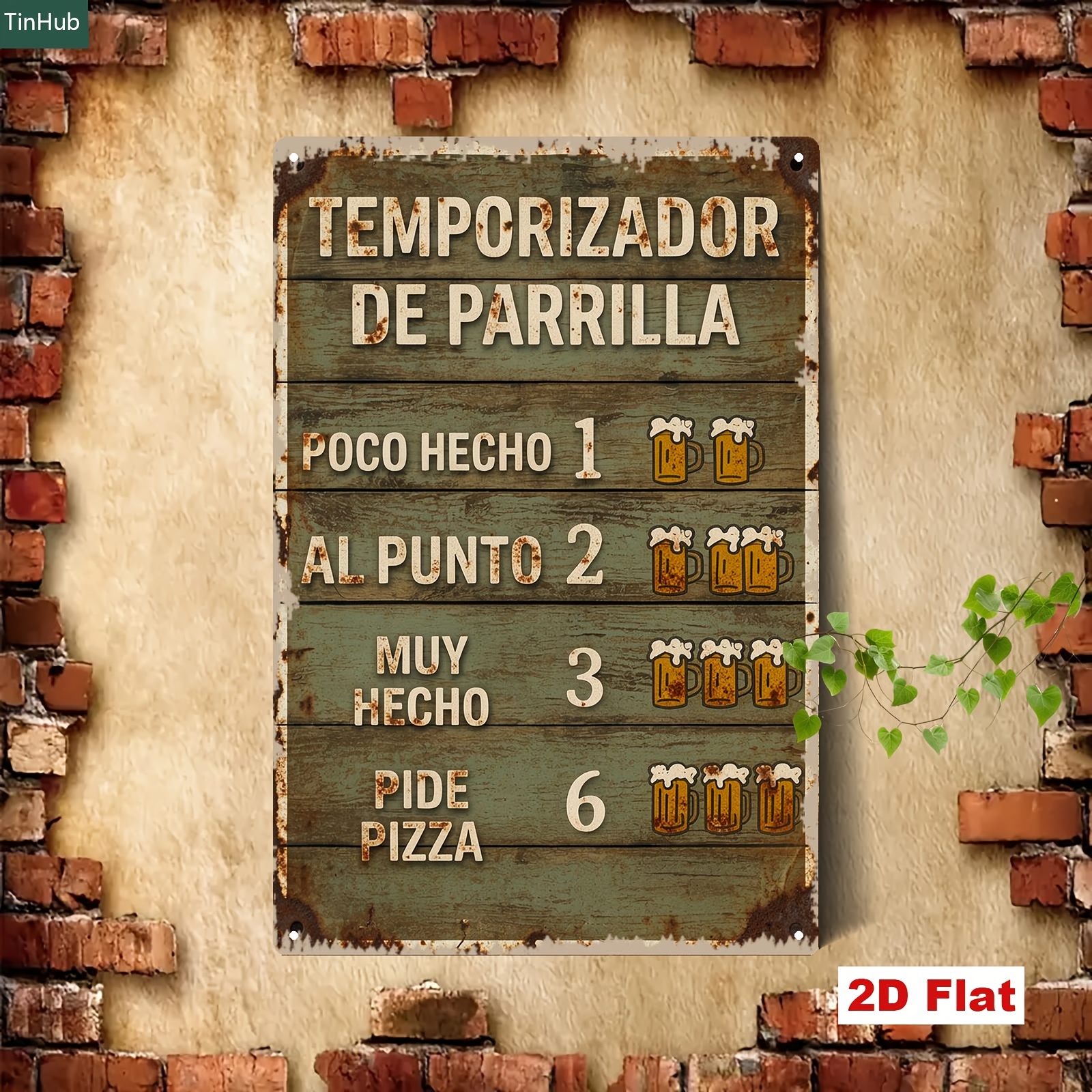 TEMU 2D, Letrero Metálico Retro de Temporizador de 1 pieza, Letrero de Hierro de 7.87x11.81 pulgadas, Temporizador de con Citas Humorísticas en