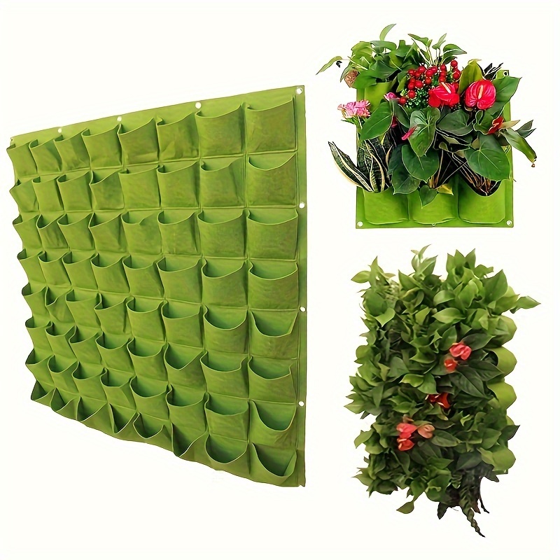 

18-pocket Vertical Garden Planter - Lightweight, Wall-mounted Grow Bag For Flowers & Vegetables, Indoor/outdoor Use, Plant Grow Bags, Style