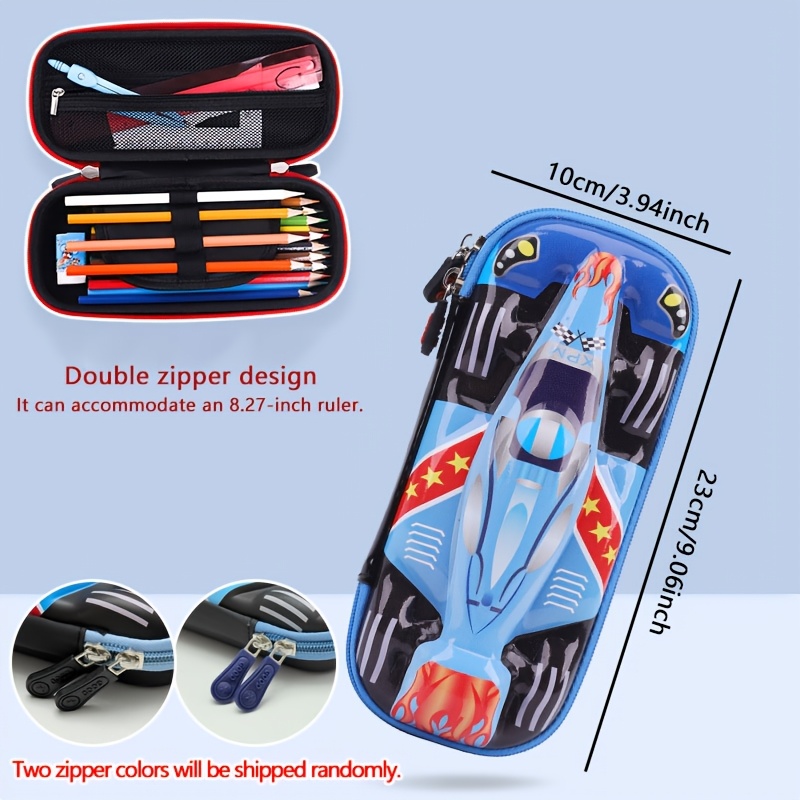 1pc Car Shaped Pencil Case Student Pencil Box Sports Car Three-dimensional Pencil Case Large Capacity Box