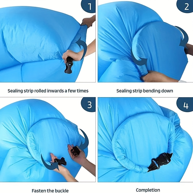 Versatile Inflatable Sofa - Foldable, Soft & Fast Inflation for Camping & Lounging, Perfect Gift for Christmas, Halloween, Thanksgiving, Camping Accessory | Comfortable Lounger | Durable Outdoor Furniture, Camping Gear