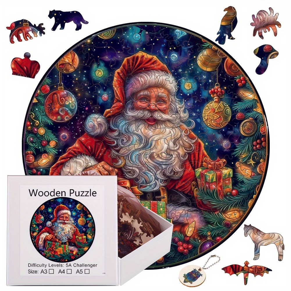 

Santa Claus Send Gift Wooden Adult Toys Diy Crafts Jigsaw Wooden Animal Toys And Hobby Jigsaw Hobby Learning Educational Games Diy