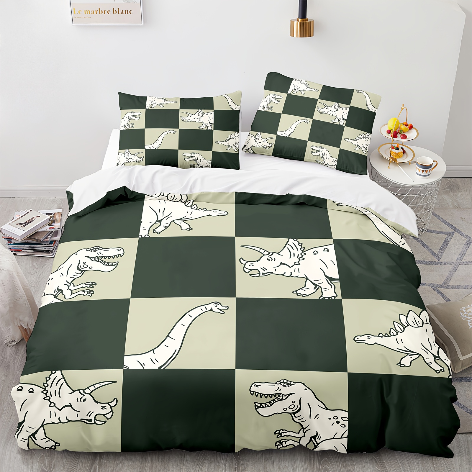dinosaur bedding sold on Temu United States