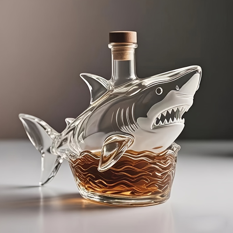 shark shaped wine   whiskey bottle suitable for home dining room and household ornamental display perfect gift idea birthday wedding outdoor party fathers day halloween christmas Product details 3