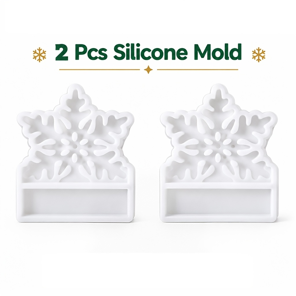 TEMU Snowflake Napkin Holder Mold Suitable For Resin Clay & Epoxy Plaster Crafts - Silicone Molds For Handmade Table Decor, Christmas Tissue Holder,