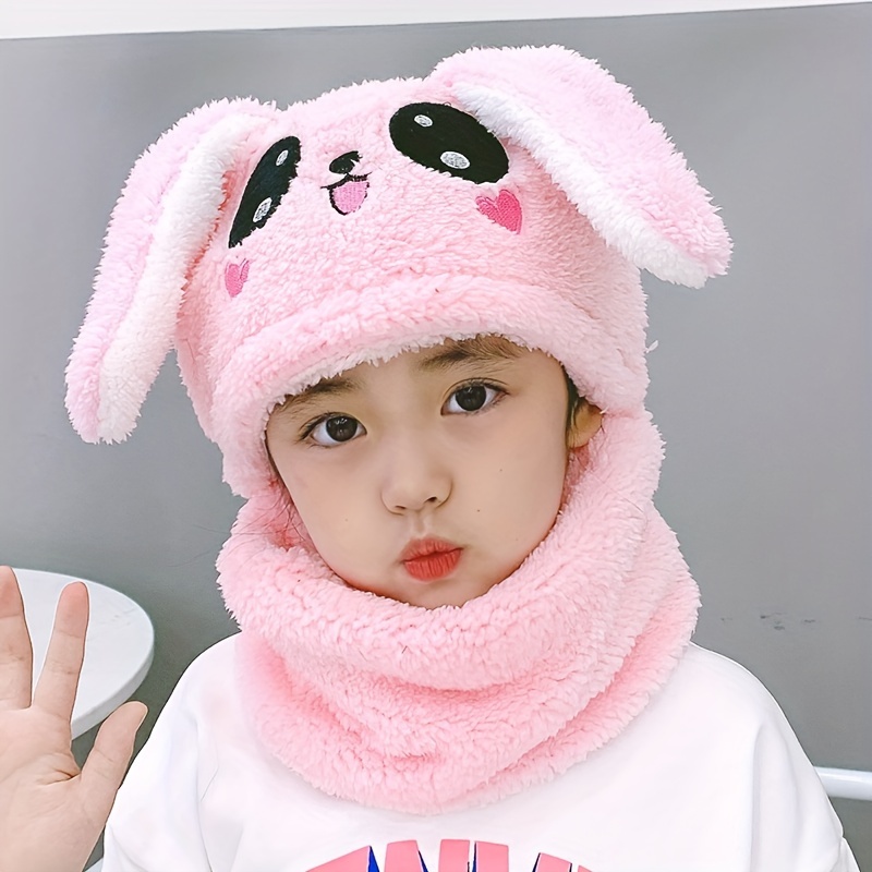 Image of 1pc Hat Autumn Winter Warm Hat Scarf 1pc Cute Unisex Kids Beanie
