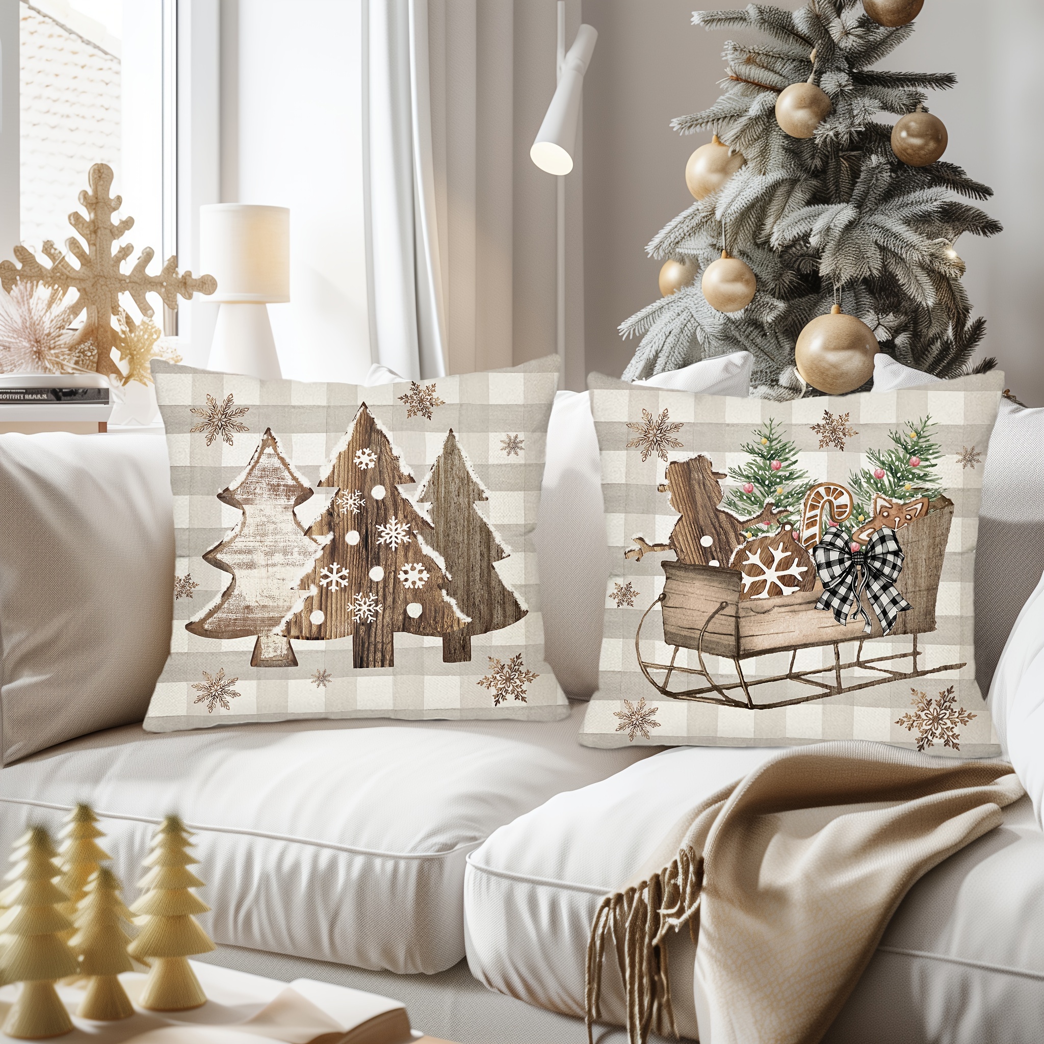 Decorazione per cuscino natalizio 45x45cm Federa 3D per interni Cuscini decorativi per la casa di Natale per divano | Leroy Merlin