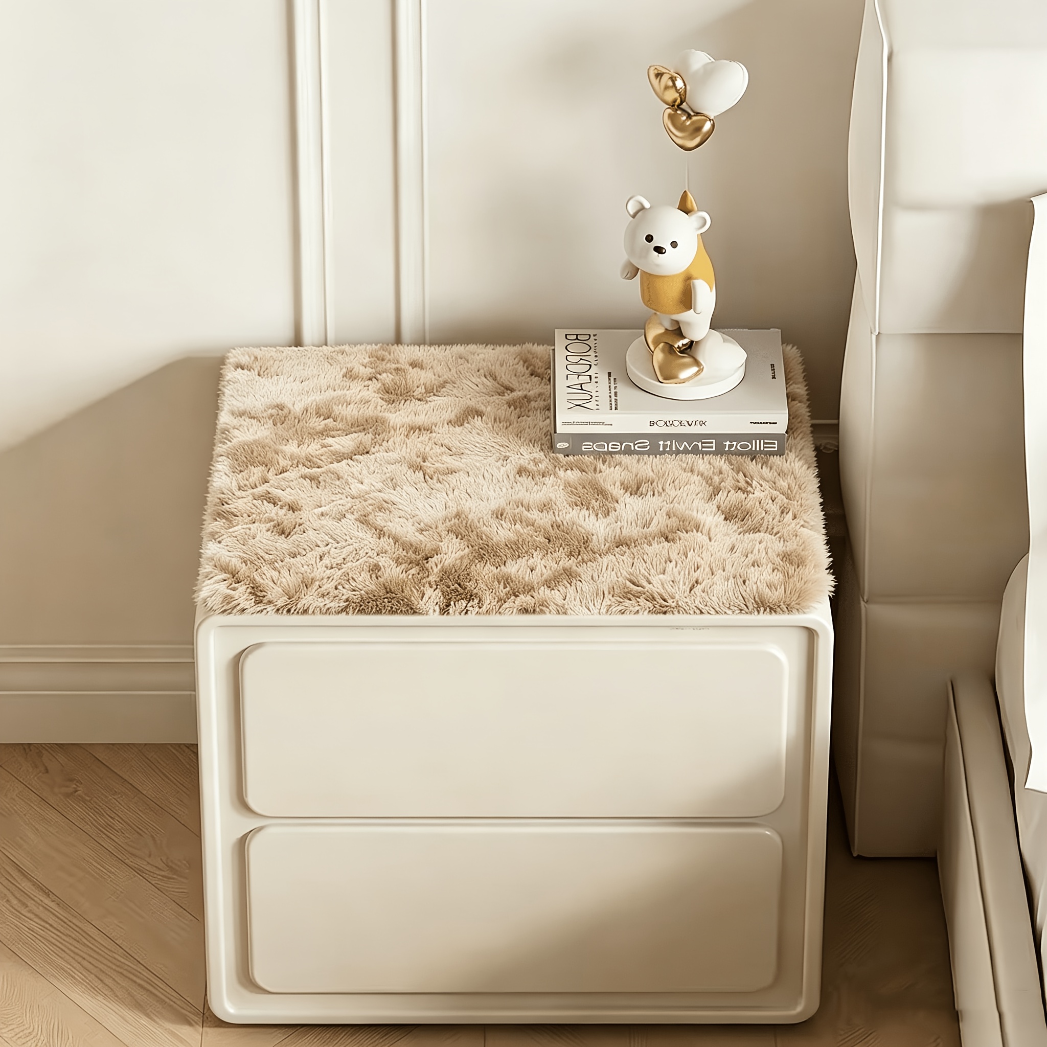 TEMU Light Plush Floor Mat, Gradient Long Plush Rectangular Carpet, Home Bathroom Bedroom Universal Mat
