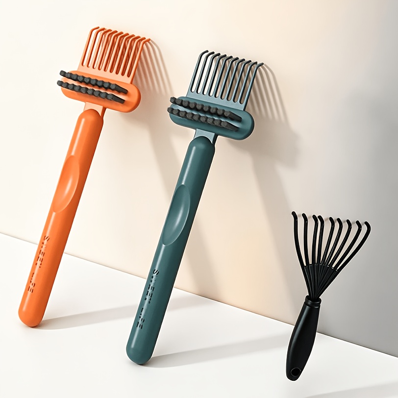 TEMU Lot de 3 pièces : Brosse de nettoyage pour peigne à aérations à , Brosse de nettoyage simple, Outil de nettoyage et de massage pour cheveux