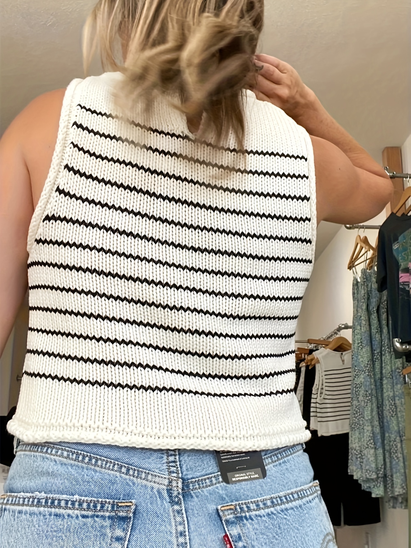 Striped Cropped Tank Top