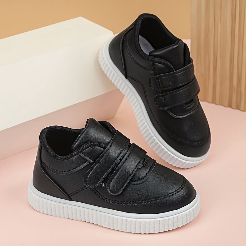Leather Black Rubber Shoes For Kids Sneakers Little Boys Black