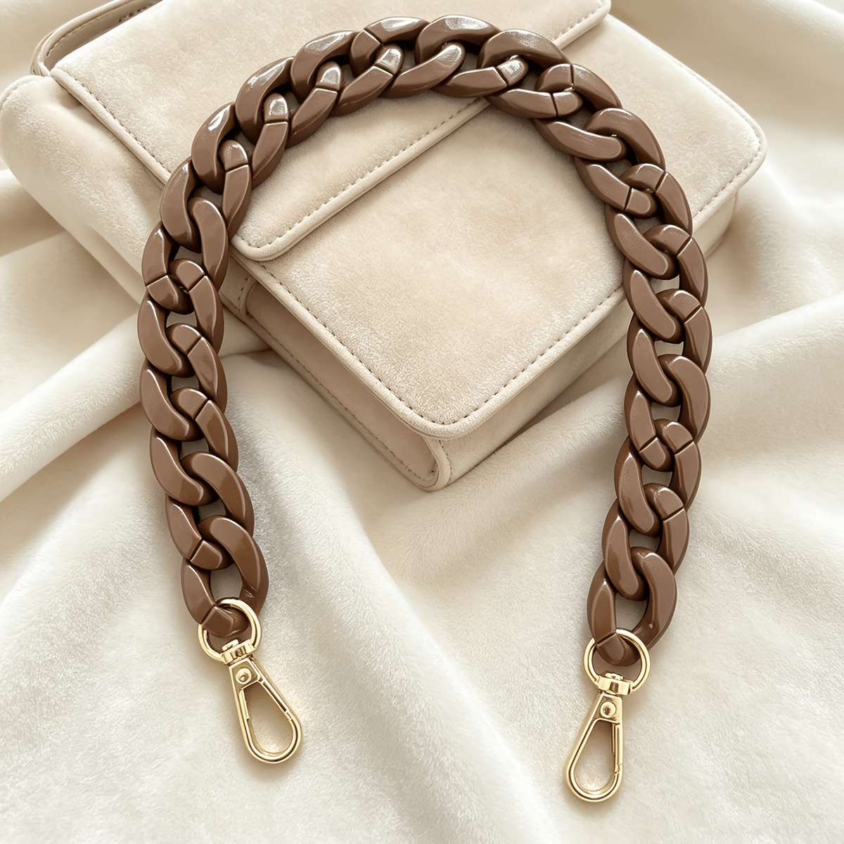 TEMU Acrylic Chain Accessory High-end Handbag Chain Bag Strap Shoulder Strap Crossbody Bag Underarm Handbag Detachable Wallet Making, Wallet Making,