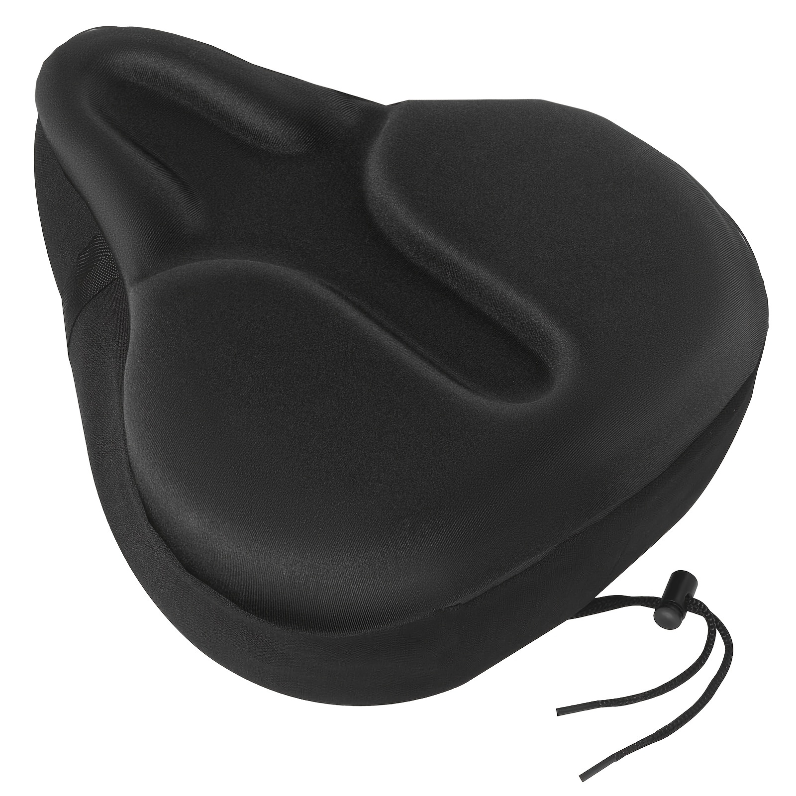 

Coussin de Selle en Silicone Ultra-Confort - Absorbant les Chocs, Housse de Selle Extra Épaisse & Large pour Vélos , VTT & Route - , Installation Facile, Noir