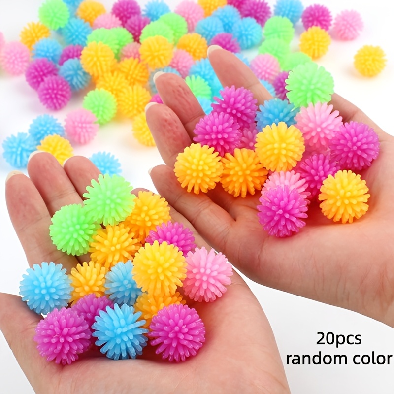 Image of Random 20pcs Mini Massage Balls, Multicolored Hedgehog-shaped Yoga Balls, Suitable For Foot And Body Relaxation, Ideal Gift For New Year, Valentine's Day, Yoga Additions