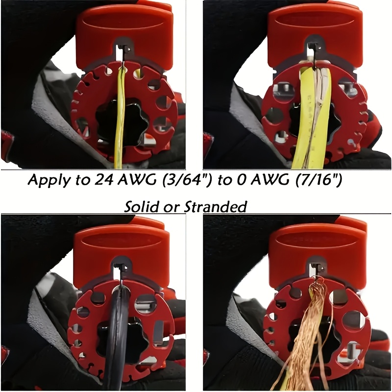 1pc heavy duty manual handheld adjustable wire stripper tool all in one cable stripper like mechanism for pvc armored no external residential electrical repairs diy wiring professional Product details 1