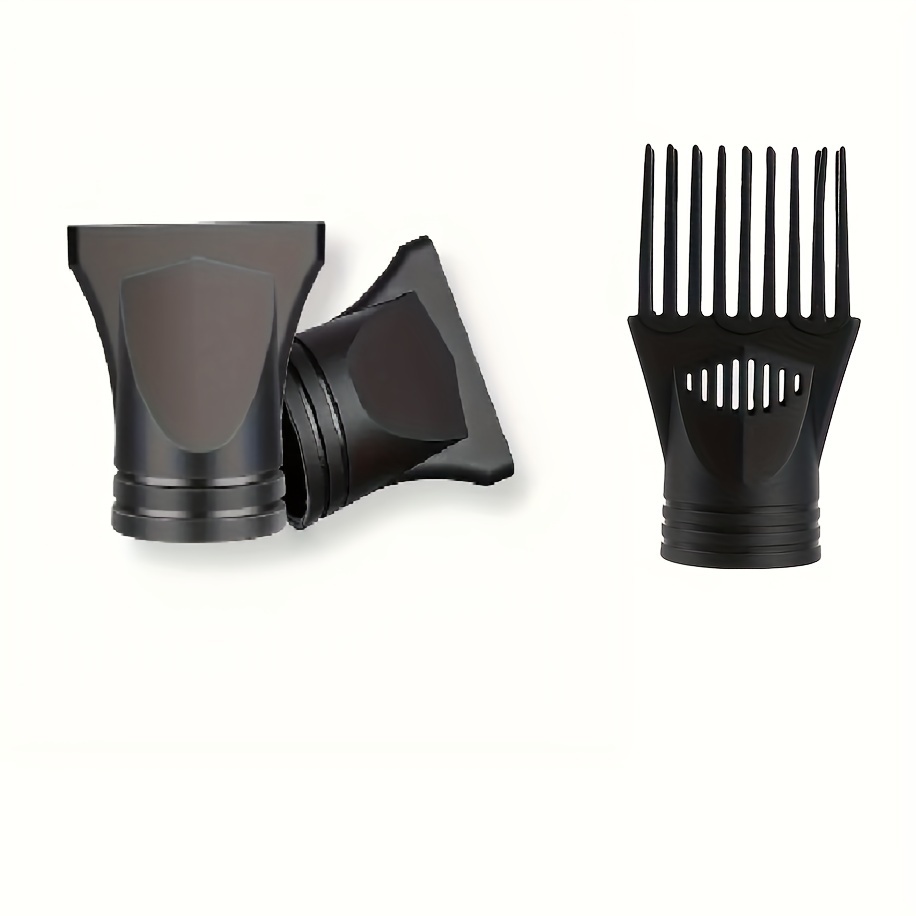 3pcs Professional Plastic Hair Dryer Nozzle Diffuser Hair Dryer Nozzle Comb  Attachment Concentrator Replacement Blow Flat Hair Salon Styling Tool
