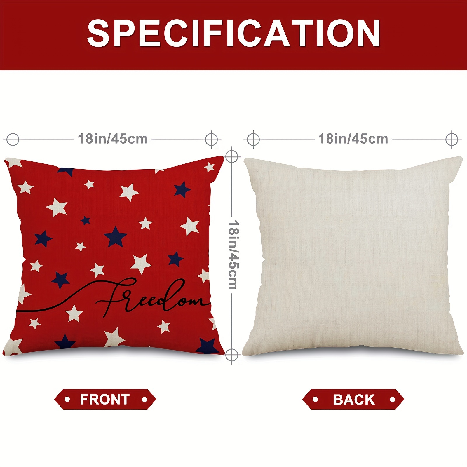 4pcs 4th of july decorations pillow covers 18 x 18 inch american flag stars stripes god bless america throw pillow case patriotic decorative pillow case for memorial day home sofa couch 4 pack details 5