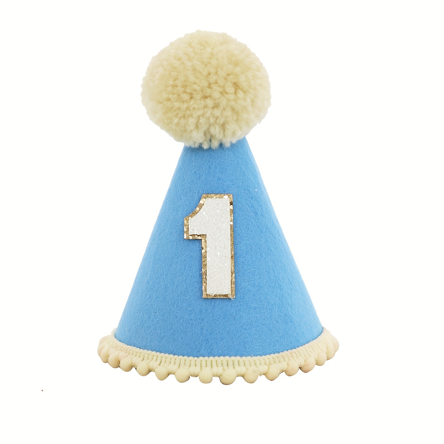 Image of Adorable Blue 1st Birthday Hat For Pets - Perfect Photo Prop & Party Decoration, No Batteries Required
