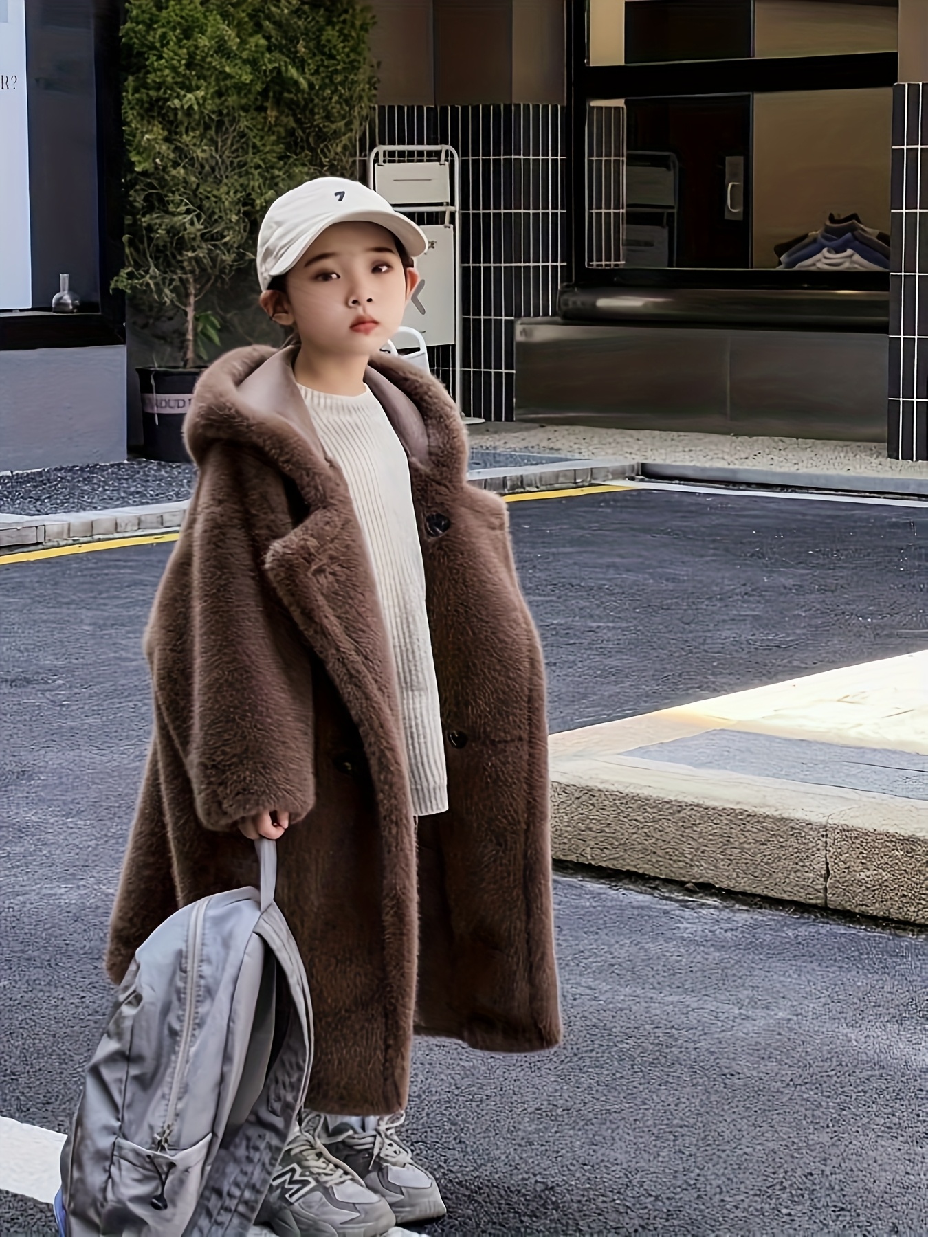 girls faux fur coat   fur coat autumn winter childrens thickened faux fur all in   thick faux fur top