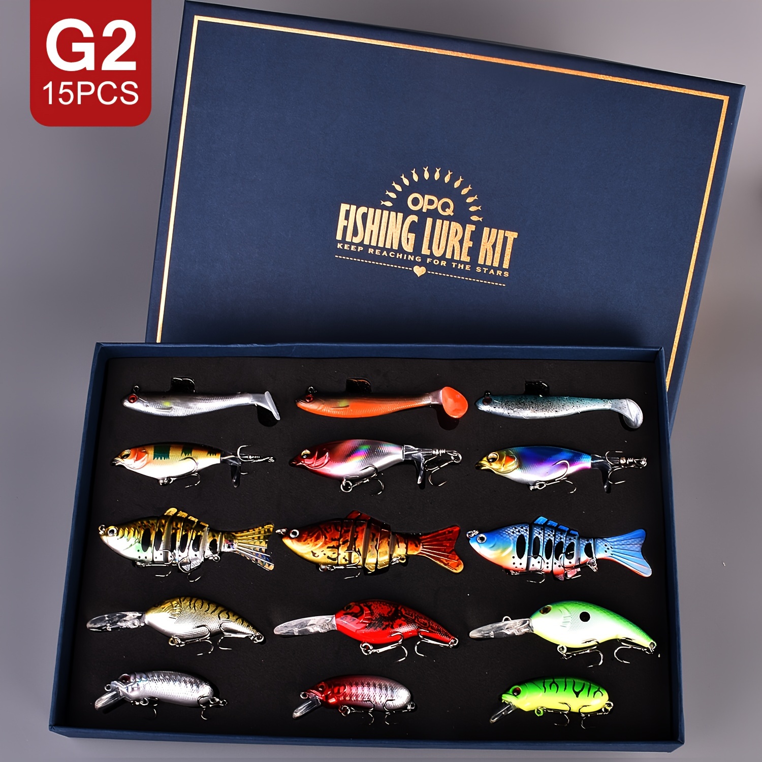 Image of Fishing Gift Lure Bait Gift Box Multi-section Fish Minnow Popper Tractor Pencil Christmas Gift Birthday Gift Party Gift For Boyfriend For Father For Family For Husband