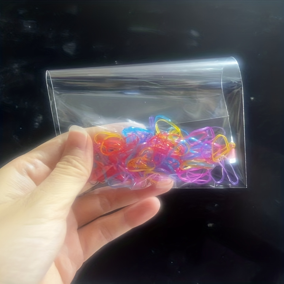 TEMU 100pcs Wedding Hair Bands - , Purple, Green, Yellow, Orange, Red, Clear - Elastic Hair Ties For , Durable Fabric Bands, Vibrant Colors, Event ,