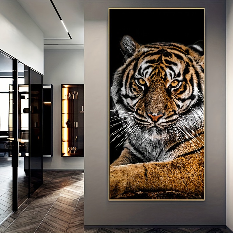 

Tiger Posters And Prints 50x100cm Vertical Animal Portraits Canvas Paintings Modern Wildlife Photography Pictures Used For Living Room Foyer Hallway Home Decoration
