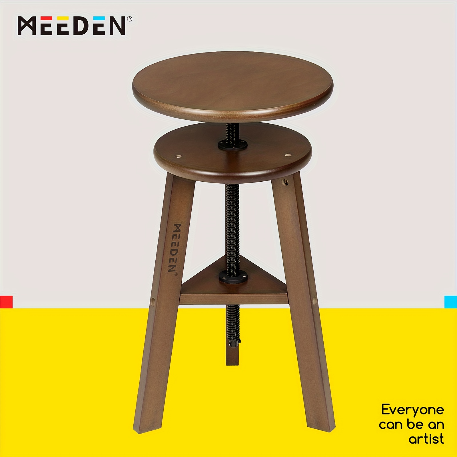 Paintersisters® Tabouret De Peinture Réglable En Hauteur En Bois De Hêtre, Idéal Pour Les Artistes, Cuisine, Bureau, étude, Dessin, Multifonctionnel, Robuste Et Durable