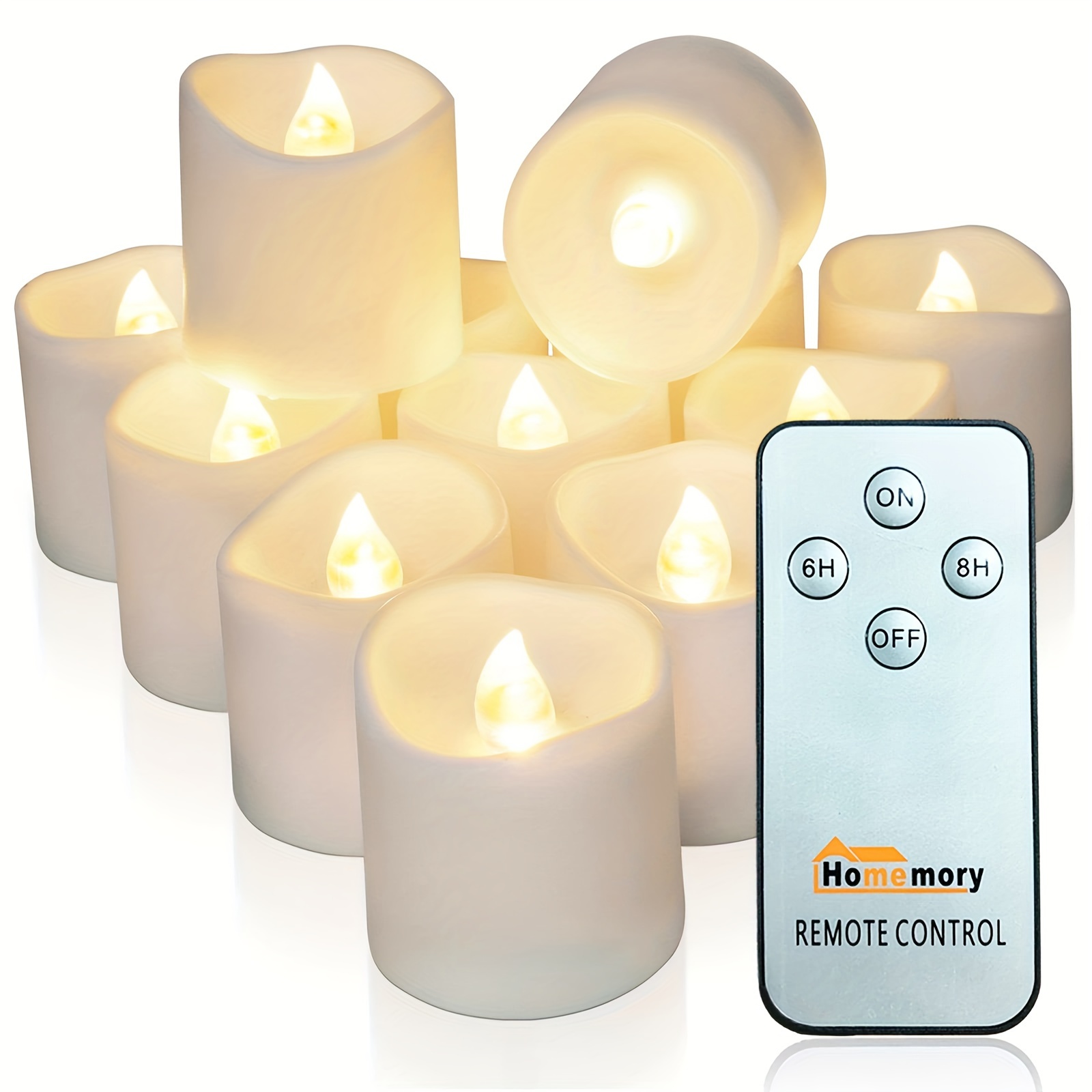 

24pcs Timer Remote Control Flameless Led Votive Candles, 1.5" X 1.6" Long Lasting Battery Operated Tea Light, Electric Fake Candles In Warm White For Wedding, Festival Celebration Decor
