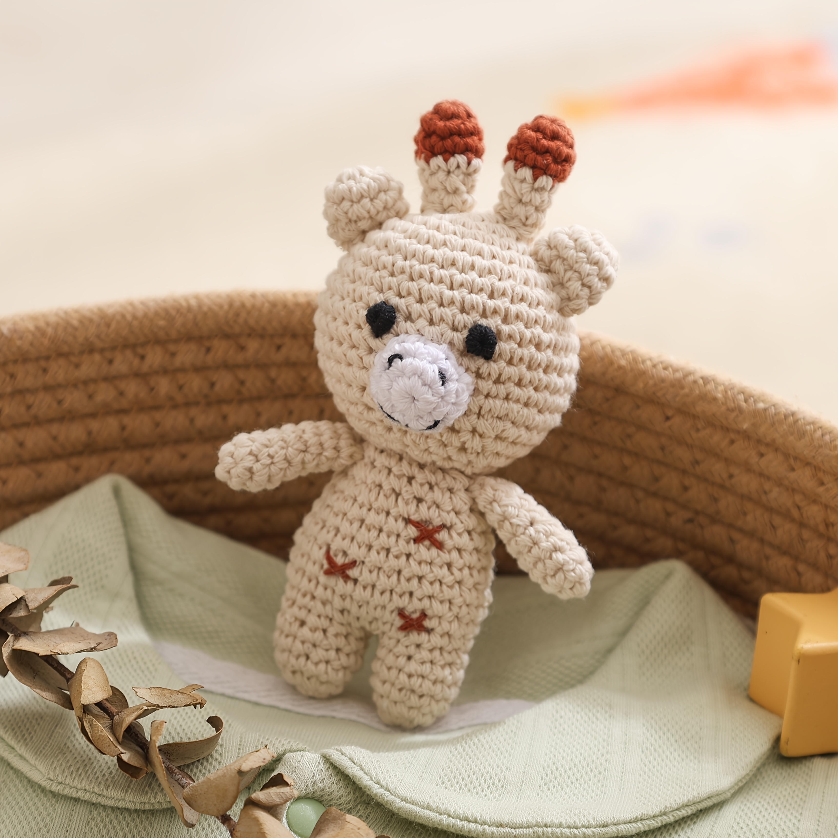 Handmade Baby Rattles, Soft Knitted Toys