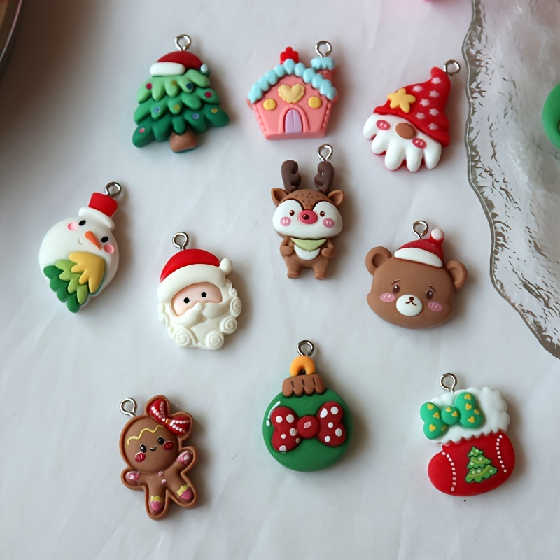 

10pcs Christmas Set - , & Pendants For Making - For Necklaces, Bracelets, , Keychains &