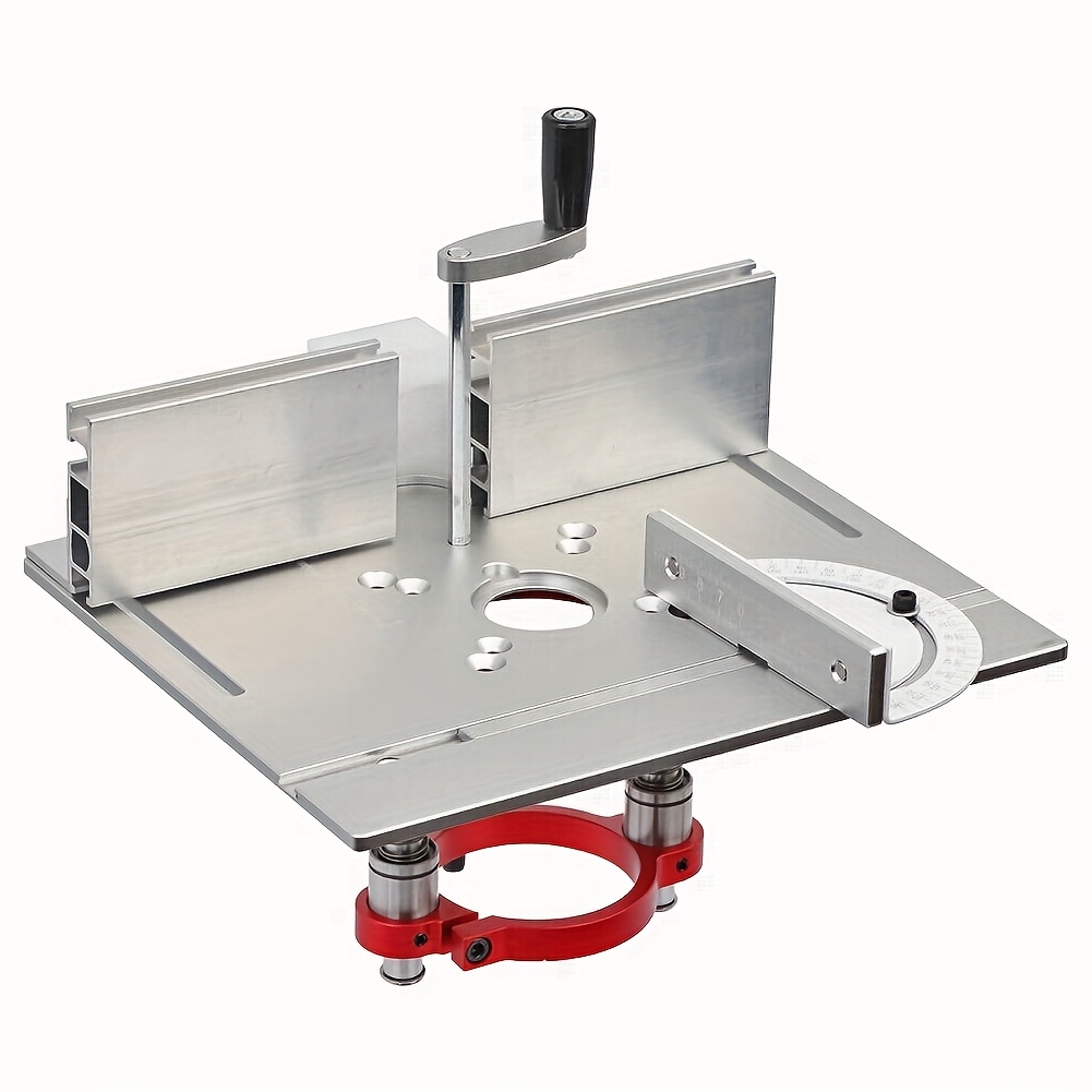 JOJOCY Aluminum Trimming Machine Base Plate – Adjustable 65mm To 132mm Diameter, Red, With Plastic Handle