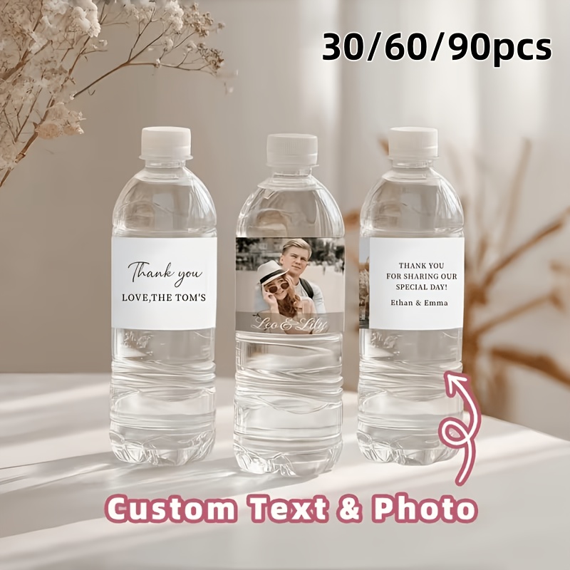 water bottles with custom labels sold on Temu United States
