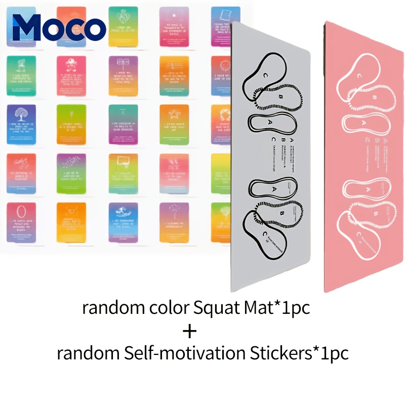 TEMU Yoga Fitness Squat Mat, Random Color, Ideal For Pilates Workouts, Thick Yoga & Fitness Mat Suitable For Gymnastics, Sports And Pilates, Glute
