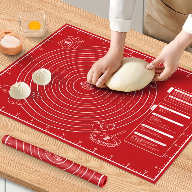 

Mat For & Cakes - -, Tool For And Cooking Enthusiasts, Red, In (23.62x18.3") And Small (15.74x11.61")