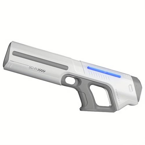 auto fill electric water gun jet squirt gun with led light show 40ft long range water blaster usb rechargeable large tank waterguns for kids adults adult water gun for pool beach backyard