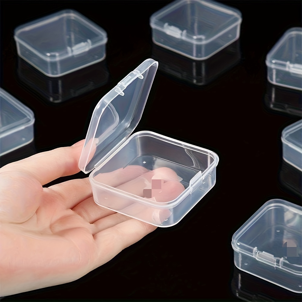 HOT Mini Square Clear Plastic Small Box Jewelry Storage Container