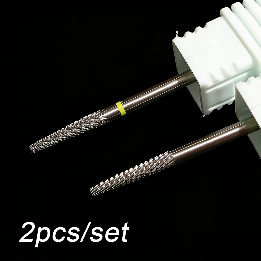 Image of 2pcs Cuticle Clean Nail Drill /32'', Professional Safety Carbide Under Nail Cleaner Nail Bit For Cuticle Dead Skin Nail Prepare, Manicure Nail Salon Supply