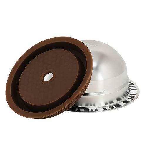 304 stainless steel coffee capsule shell reusable filling tool set household coffee machine universal capsule conversion shell with tamper cleaning brush