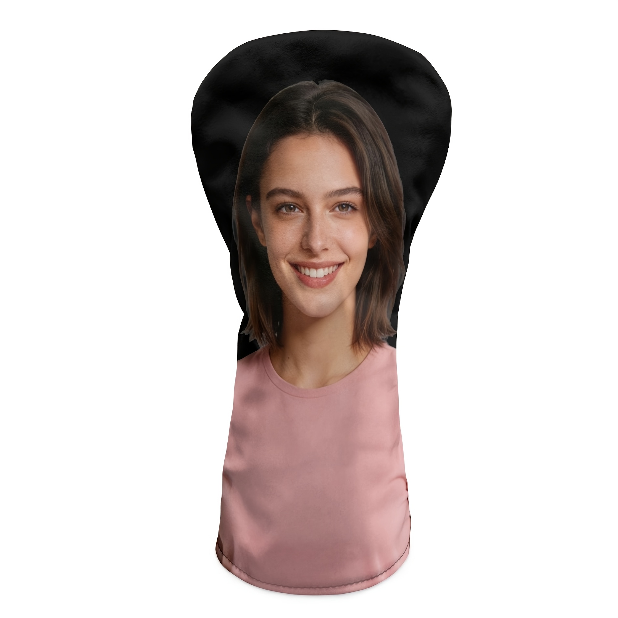 TEMU 1pc Photo & Text Golf Club Head Cover - Personalized Name//photo, Compatible For Drivers, Woods, , 1pc Pu Cover, Color Options, Ideal Gift For